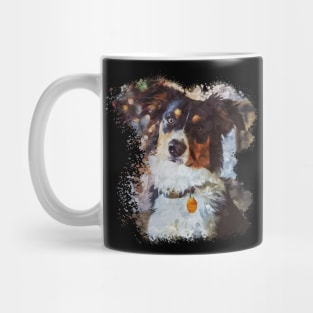 Border Collie Watercolor Mug